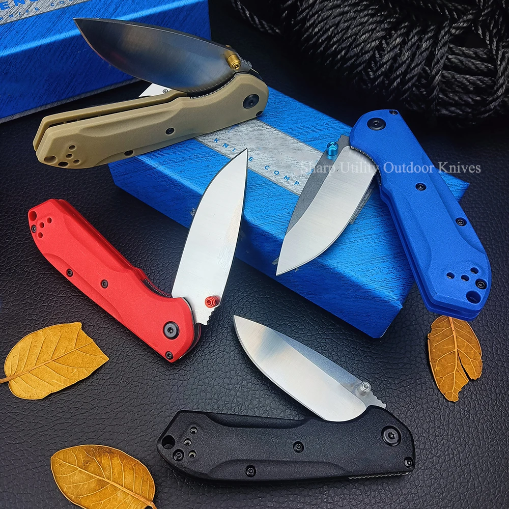 8 Colors BM Mini 565 EDC Knife Outdoor Survival Folding Knife Nylon Fiber Handle Pocketknives Hunting Camping Jackknife