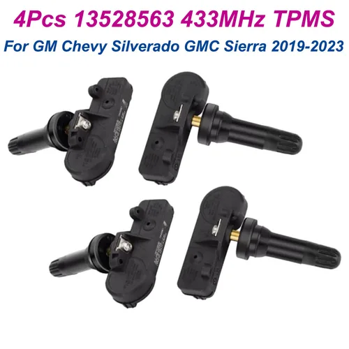 Imagen 1 del producto Sensor de monitor de presión de neumáticos de coche 4PCS 13528563 Para GM Chevrolet Silverado GMC Sierra 1500 2019 2020 2021 2022 2023 TPMS 433MHZ