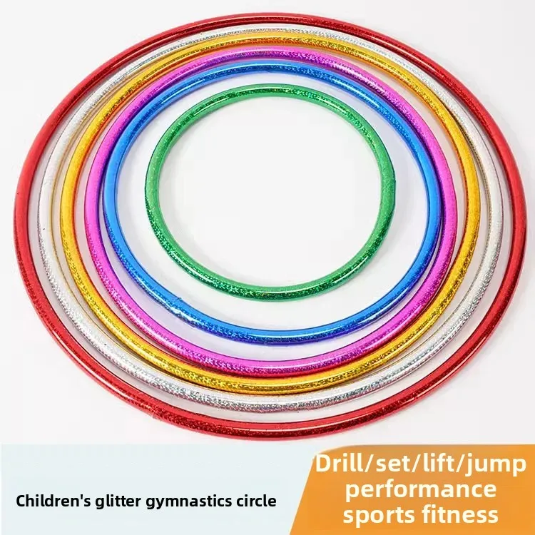 Bunter Laser-Hula-Reifen für Kinder, Outdoor-Performance, Gymnastik, Kunstspielzeug, spezialisiert für Kindergartentrainingsgeräte