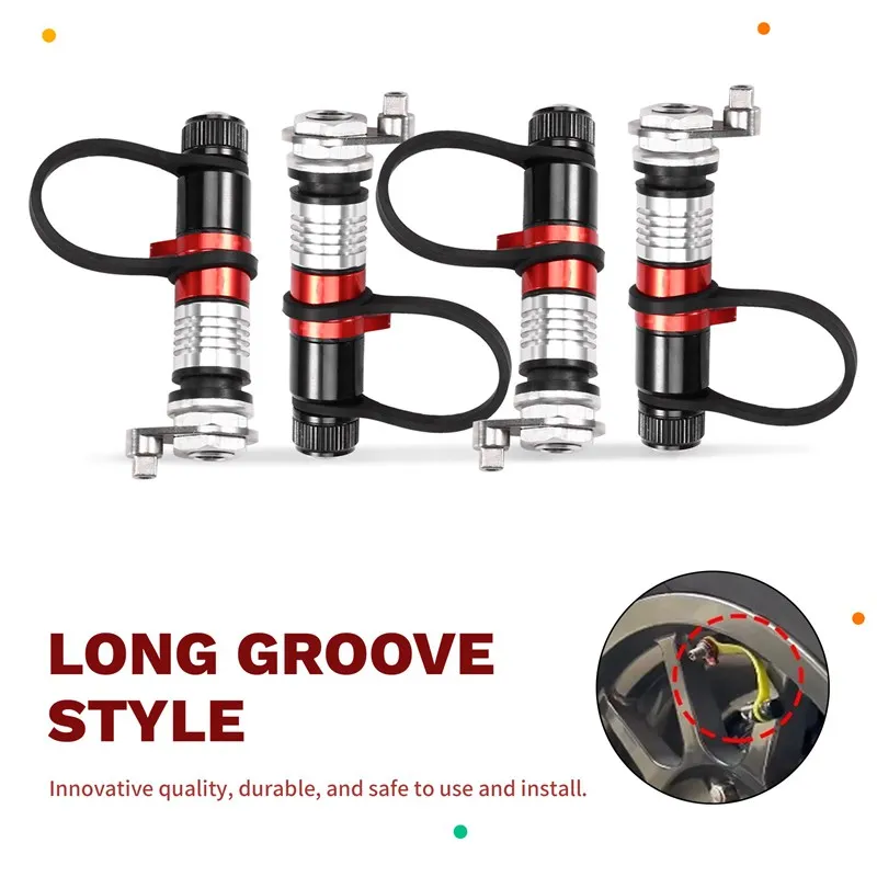 Super Sale 4PCS Car Pressure Relief Valve Off-Road Sand Tire Quick Release Valve Desert Tire Quick Release Valve Grooved Style