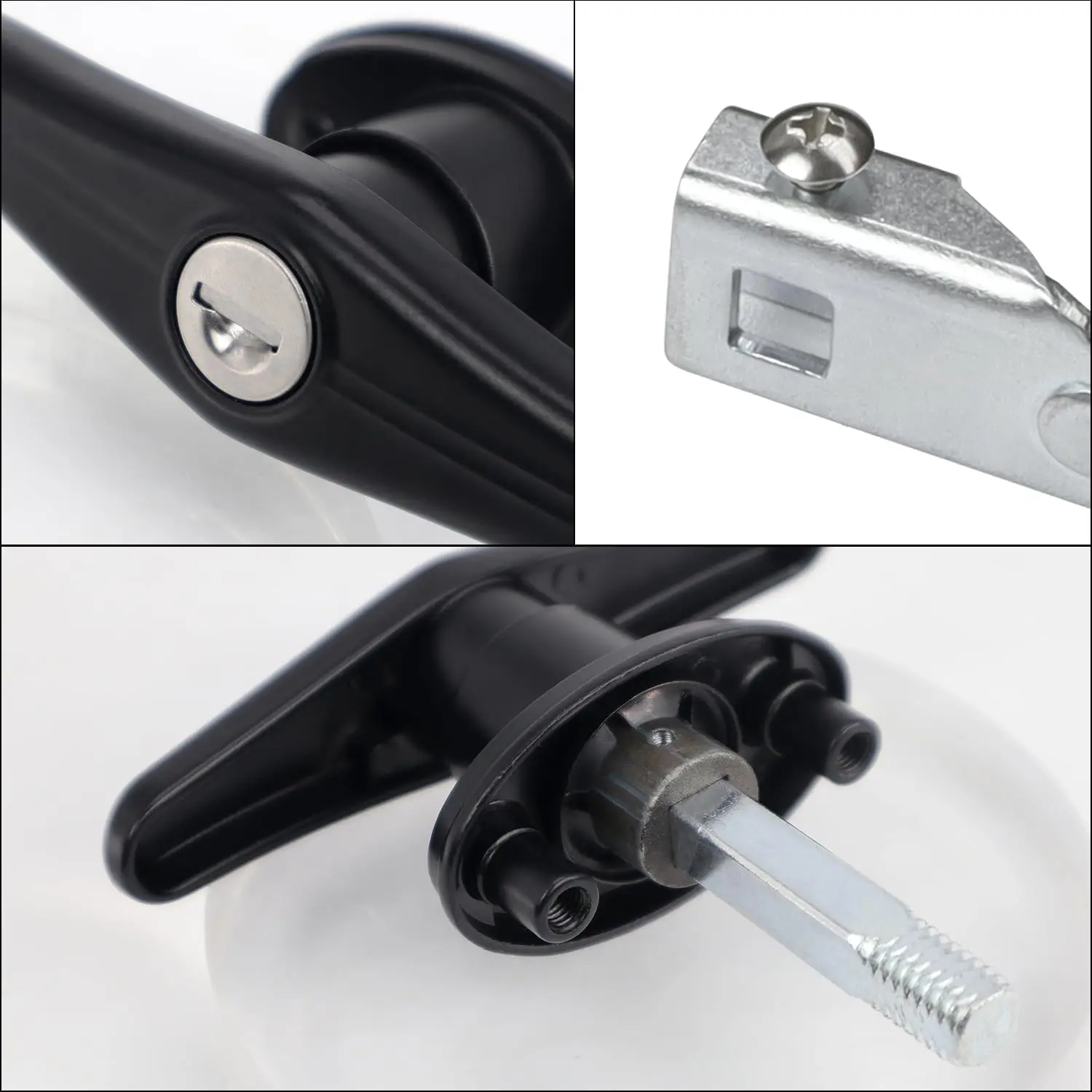 2PCS T Handle Lock Latch Set Left Right Separate Keys for Truck Cap Camper Shell Bed Topper Tonneau Cover Canopy Door Replacemen view 5