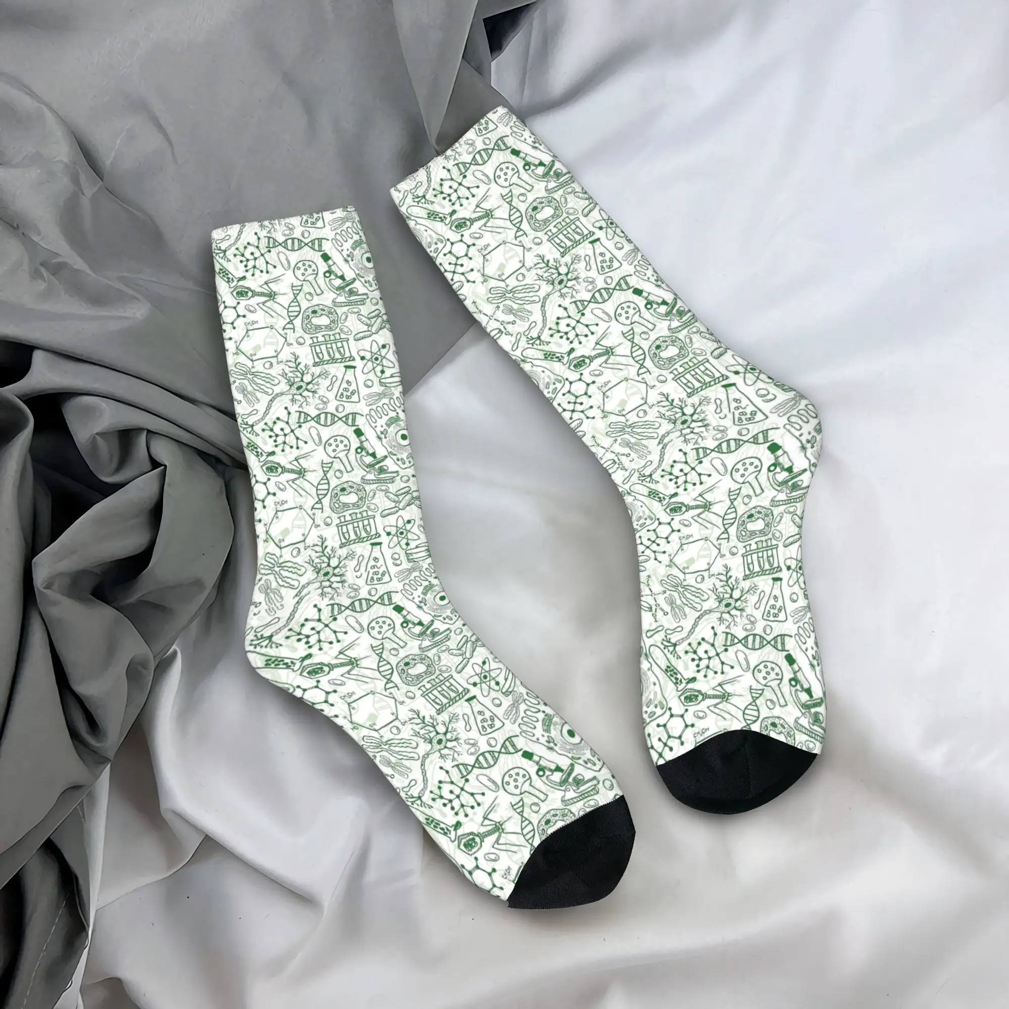 Germ Science Socks  Anti Skid Stockings Men Medium Soft Cycling Socks Autumn Kawaii Pattern Socks