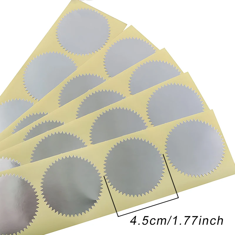 45 مللي متر والعتاد ملصق 100 قطعة/الحزمة الذهبي فضي جولة والعتاد ملصق تنقش ختم DIY بها بنفسك المواد بطاقات المعايدة دعوة الزفاف ZYF