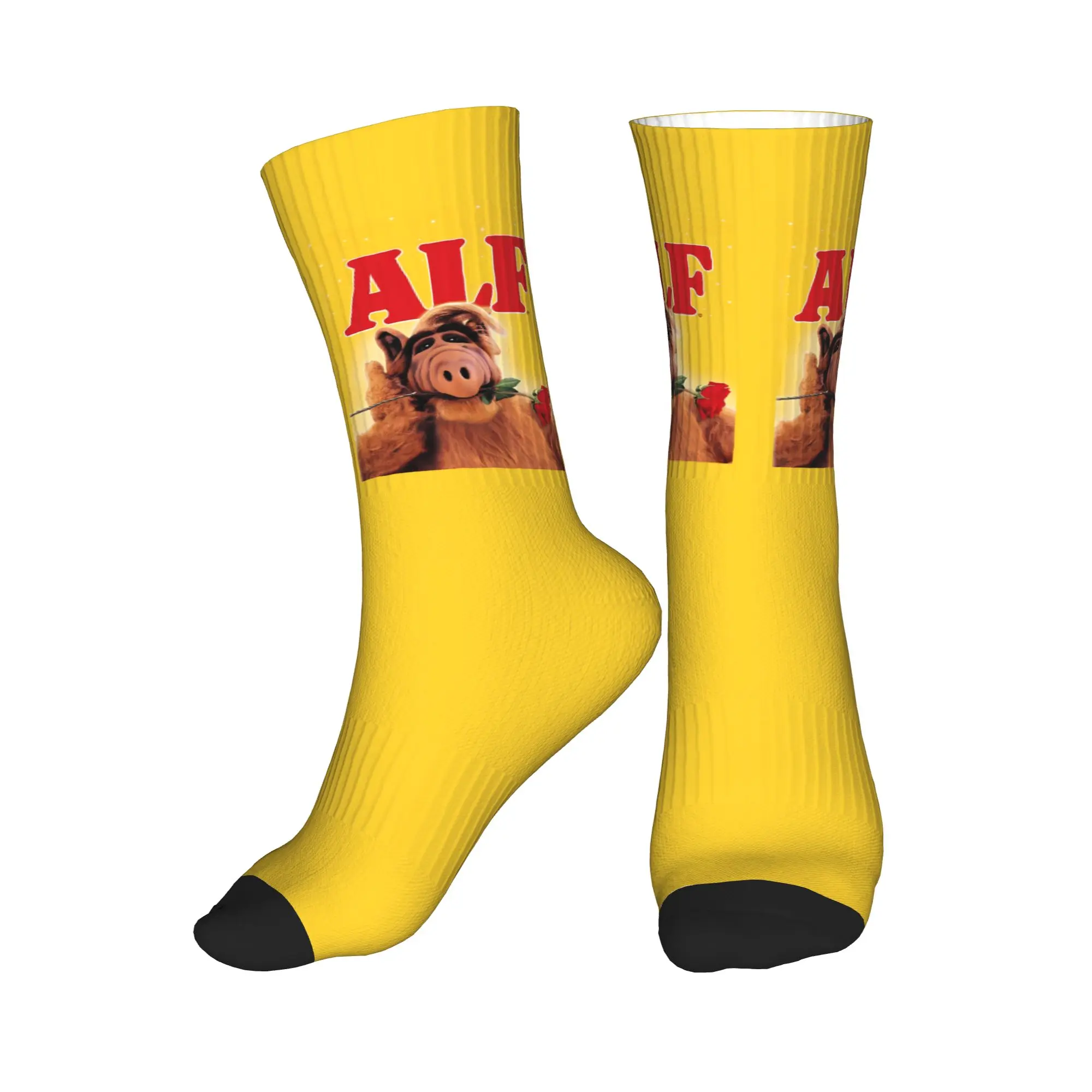 

Забавные носки с принтом Alien Life Form ALF для женщин и мужчин, эластичные летние, осенние, зимние носки средней длины