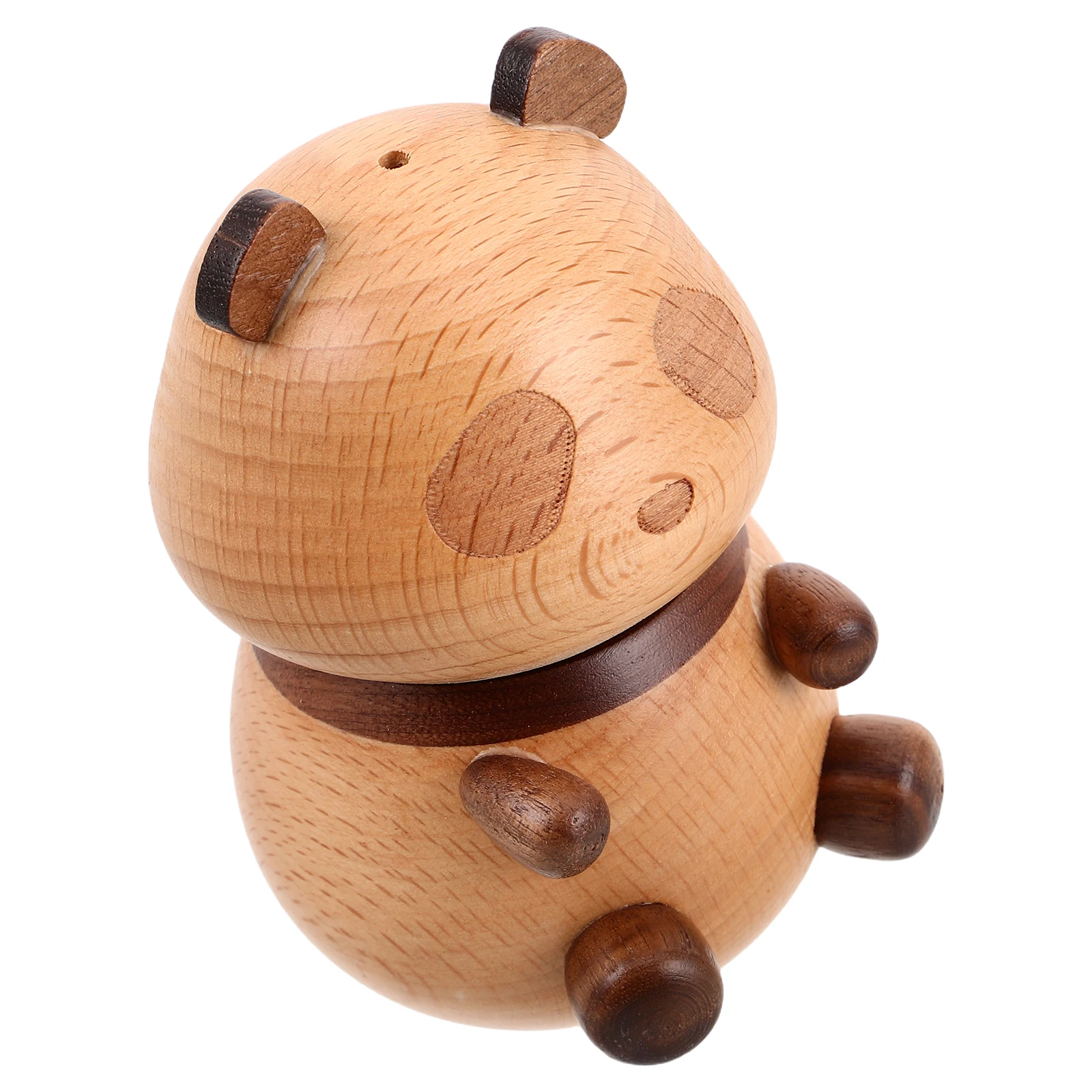 

Cute Giant Panda Toothpick Holder Wooden Dispenser Natural Finish Large Capacity Funny Animal Statue Jar