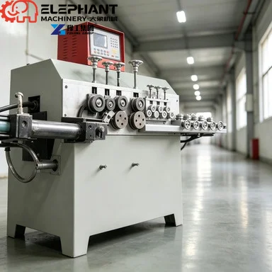 Metal Wire Ring Making Machine Servo Hydraulic Round Coil Bender PLC Touch Screen Control Ring Former
