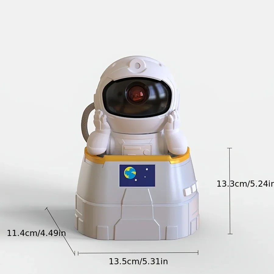 โคมไฟฉายท้องฟ้าเต็มไปด้วยดวงดาว โปรเจ็กเตอร์นักบินอวกาศภายนอก แสงโดยรอบ ลําโพง Bluetooth และการควบคุมสีด้วยระยะไกล