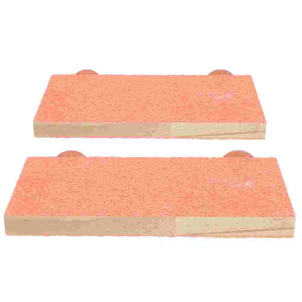 2 Pcs Bird Perch Platform Wooden Pet Rest Station Parrot Toy Cockatiels Plaything Platform Cage Accessories Exercise Training