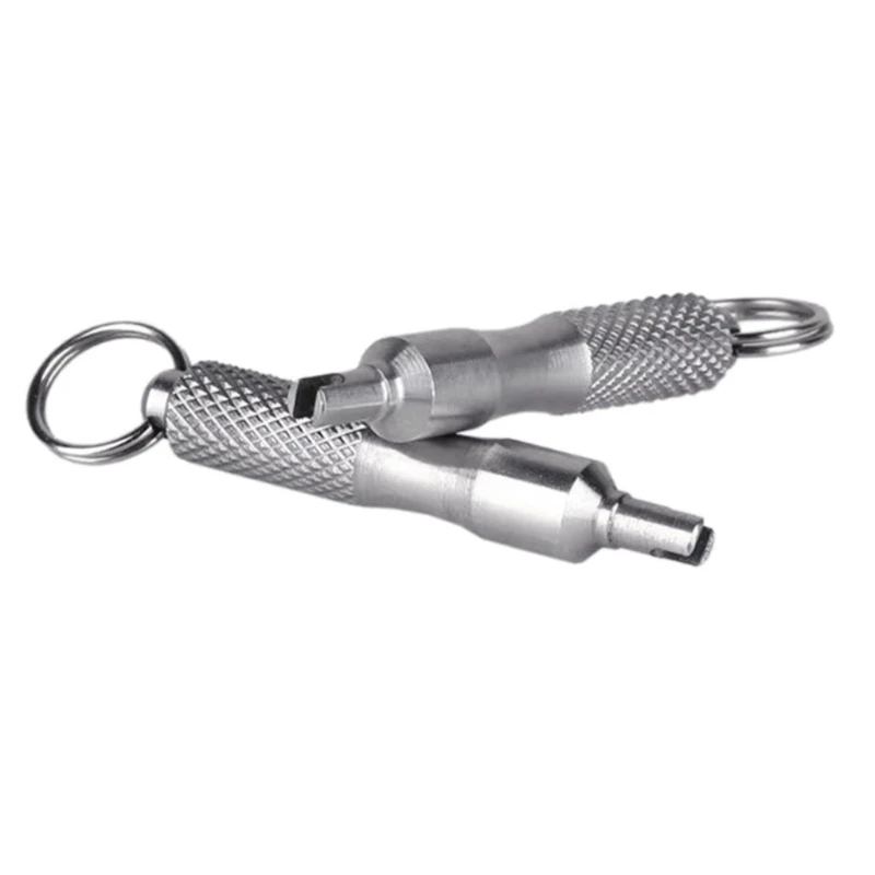 

Tire Screwdriver for Car Motor Tyre Installation Repair Deflating Screw Driver Tool Stainless Keychain Design