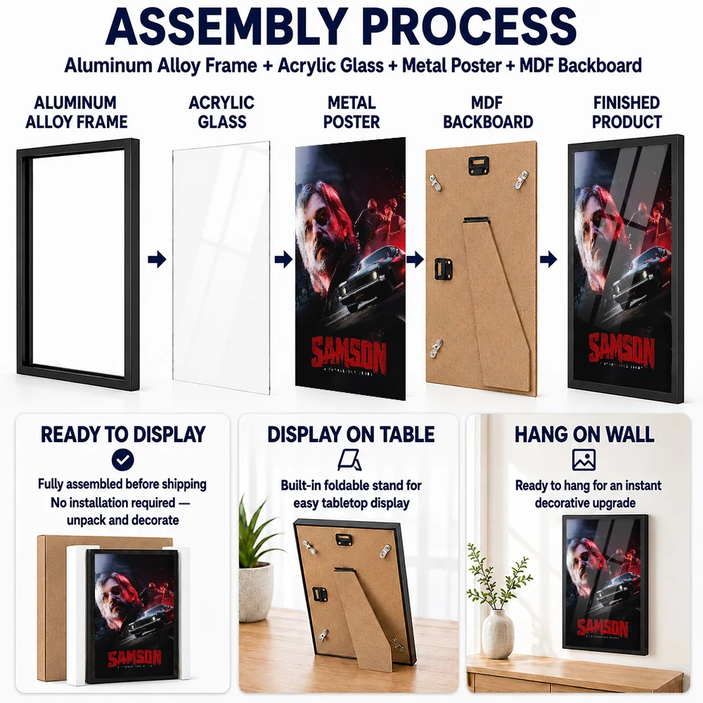 Samson A Tyndalston Story Game Framed Metal Print Customized Hero Tribute Wall Art Designed For Players To Display In Studio