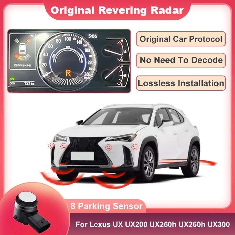 For Lexus UX UX200 UX250h UX260h UX300 2019 to 2024 Original Display Car Parking Sensor Kit Smart Car System Parktronic Sensors