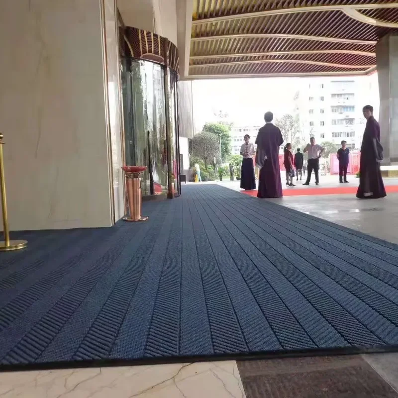 Chevron Mat Heavy Tire-Pattern Commercial Grade Entrance Floor Mat for Indoor High Traffic Slip Drainage Chevron