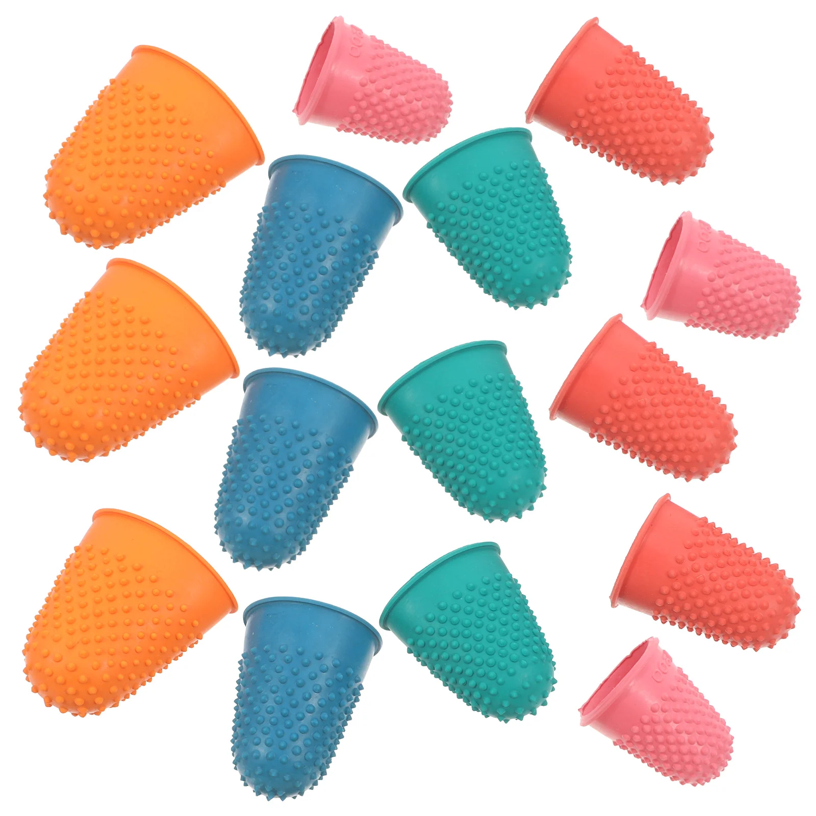 15 Pcs Tape Rubber Finger Protection Basketball Counting Paper Spread Fingers Sleeve Bohin Thimble Pads Office