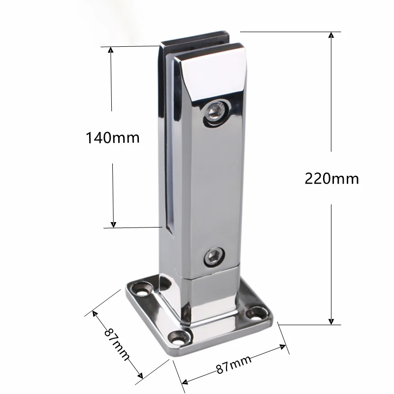 304 Stainless Steel Clamp Glass Panel Pool Fence Staircase Bracket Spigot Balustrade Floor Deck Balustrade Railing Mount Clamp