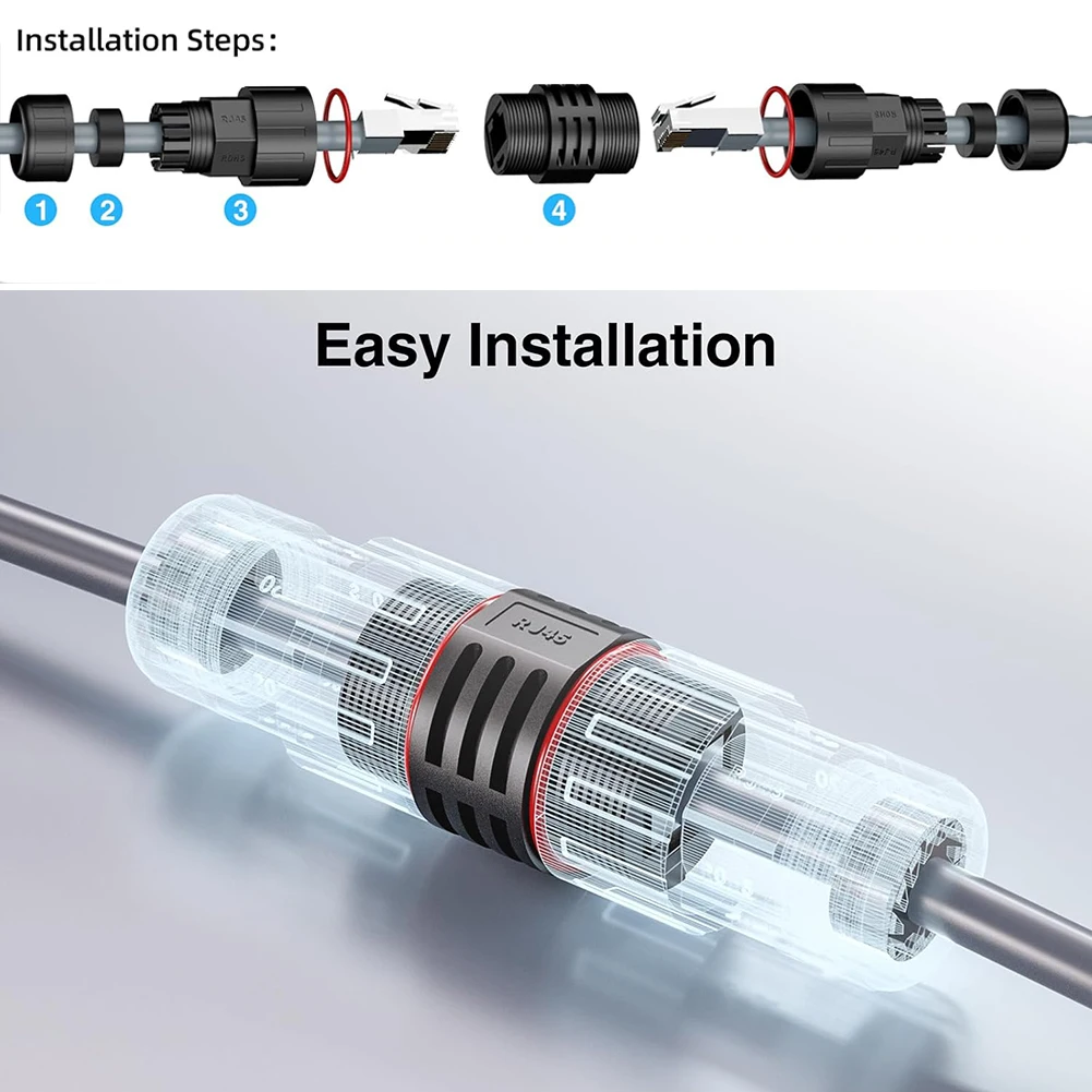 For Starlink For Gen2/V2 Ethernet Cable Adapter Replacement Parts Flexible Expansion For CAT6A Ethernet Cables