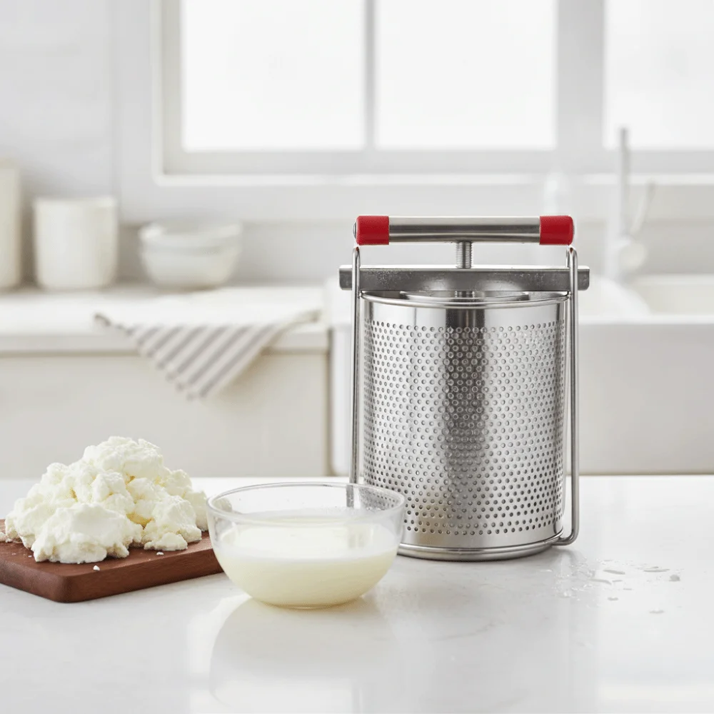 Stainless Steel Vegetable Stuffing Squeezer with Filter Bag Fine Filter Mesh Vegetable Squeezer Hand Press Manual Juicer Citrus