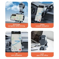 Car Phone Bracket Dashboard Auto Cellphone Holder Universal Desk Windshield Hanging Phone Holder 360 Degree Rotation GPS Holder 6