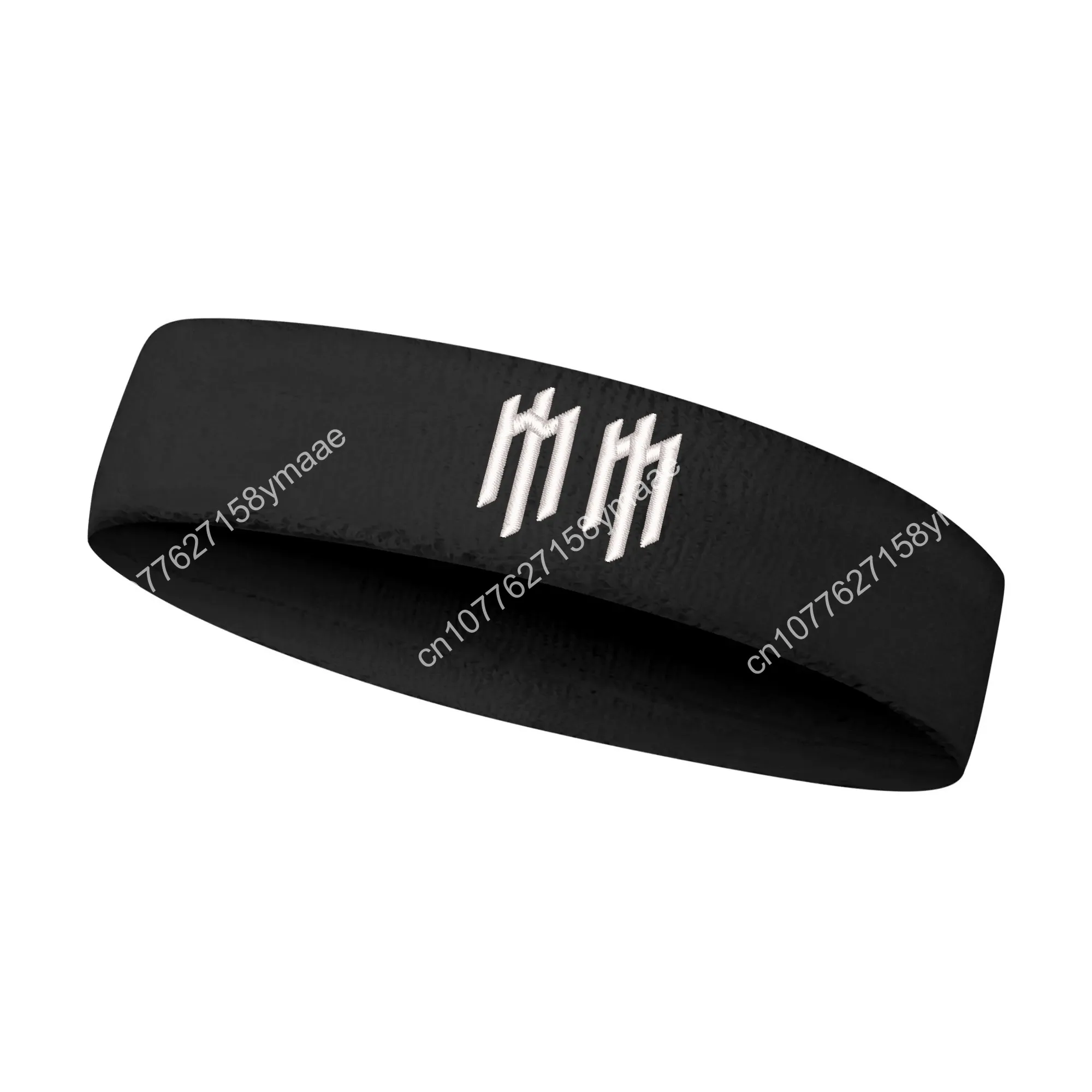 Marilyn Manson Embroidered Sports Headband Mens Womens Sweatband Bandana Fitness Sweat Absorb Band Name & Team Name & Colors