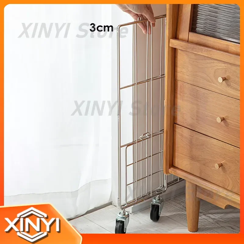 Slim Folding Laundry Basket Rectangle Stainless Steel Storage Bin Versatile Clothes Hamper for Indoor Laundry Room for Home