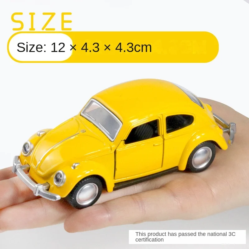 Car Model Decoration Alloy Car Model Beetle Classic Car Door Opening Force Children\'s Car Decoration Car Carrying Decoration