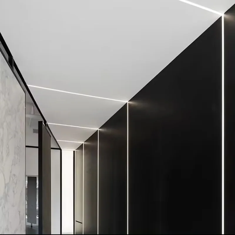 Verdikte verzonken lineaire strip Licht aluminium kanaal koellichaam Gipsplaten Gipsmuur Gips-in aluminium LED-profiel