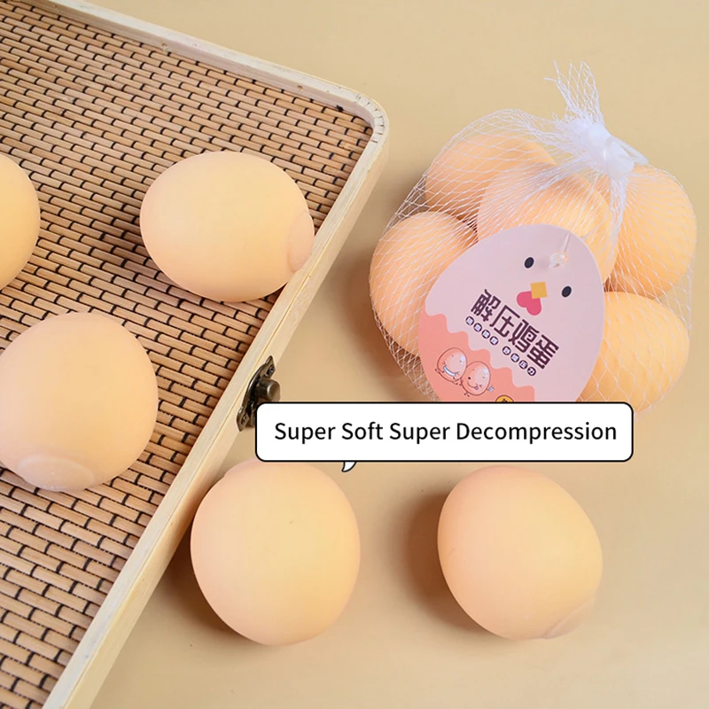 Jouet à presser les œufs pour enfants, œuf poché, pétrissage, Mini œufs de poussin, jouet anti-Stress