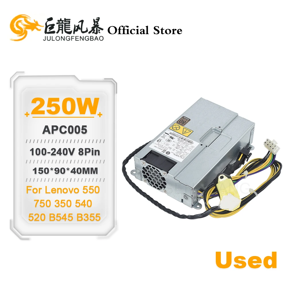 PSU usado de 8 pines x 2, 250W, APC005, HKF2502-3A, FSP250-20AI, FSP250-30SI A/71 B, para Lenovo 550, 750, 350, 540, B545, B355