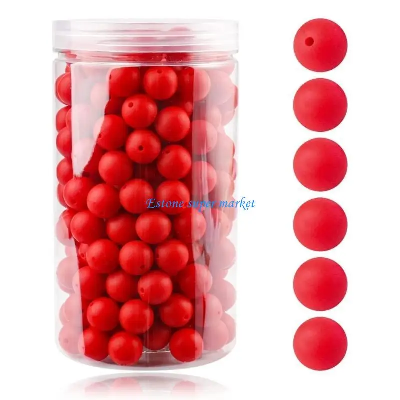 090B 105 Uds Cadena chupete cuentas sueltas DIY joyería silicona cuentas redondas dentición del bebé pulsera