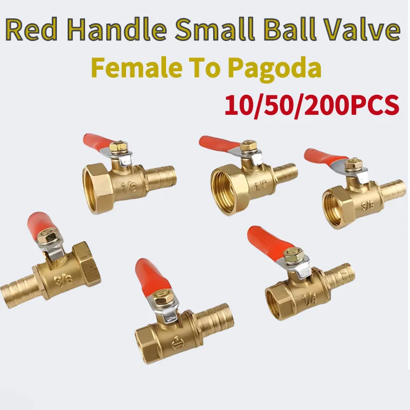 

Brass Barb Ball Valve: Female Thread Connector for Copper Pipe Fitting. Available in 1/8'', 1/4'', 1/2'' with 6-12mm Hose Barb