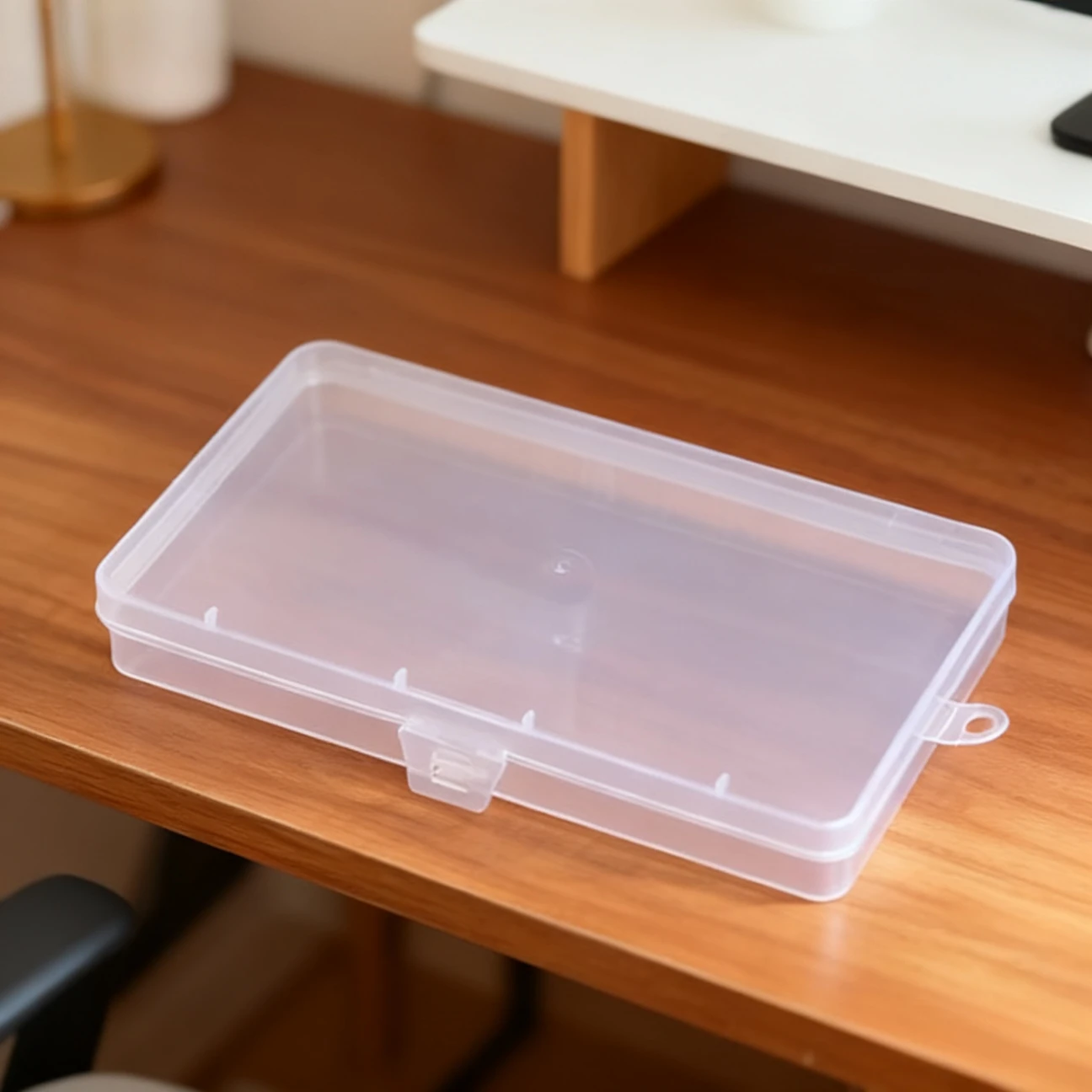 1Pcs DesktopTransparent Box Storage Supplies Office Stationery/Data Cable/miscellaneous Storage Hand Account Sticker Storage