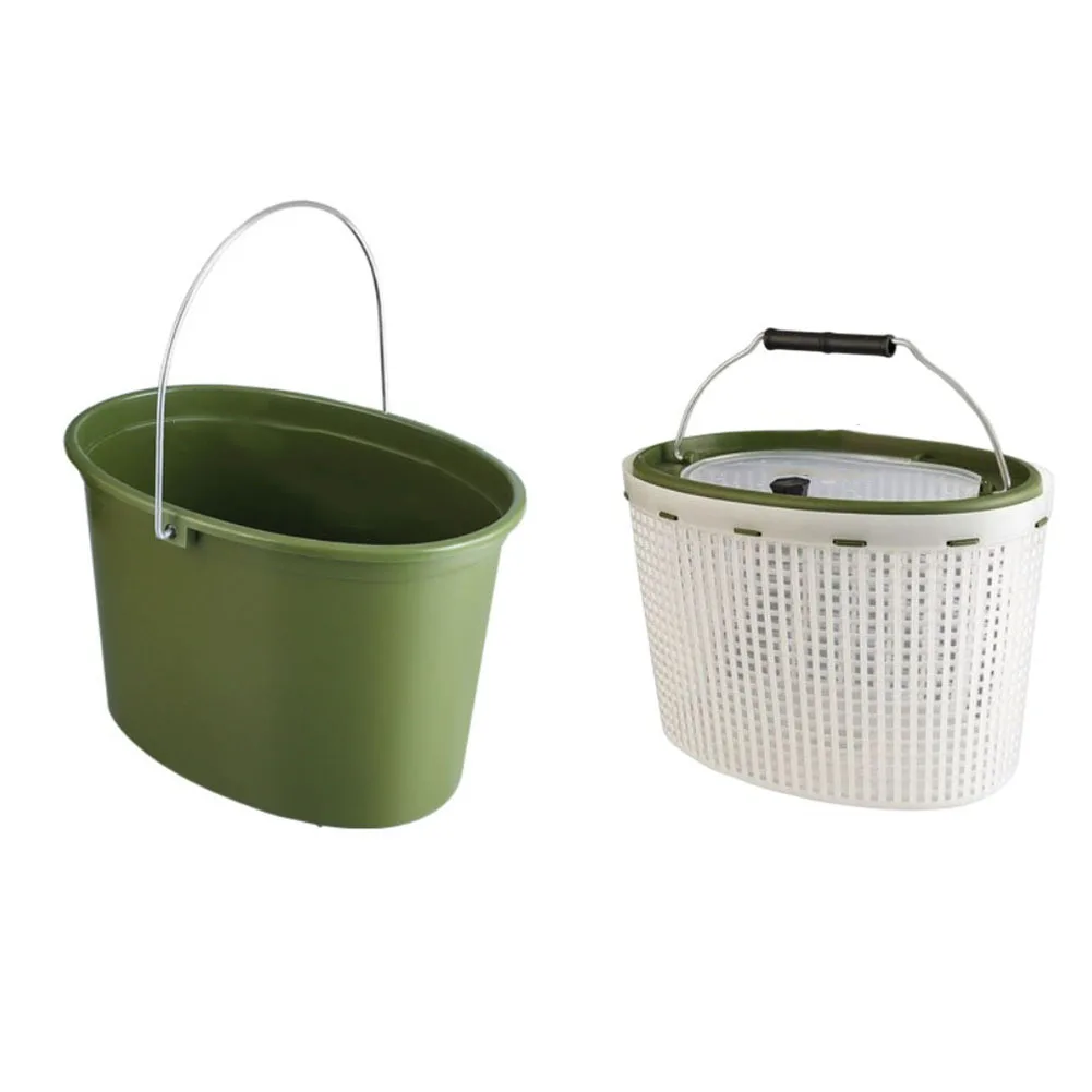 

Двухъярусное утолщенное рыболовное ведро из полипропилена для живой наживки, быстрое приготовление приманки для рыбалки