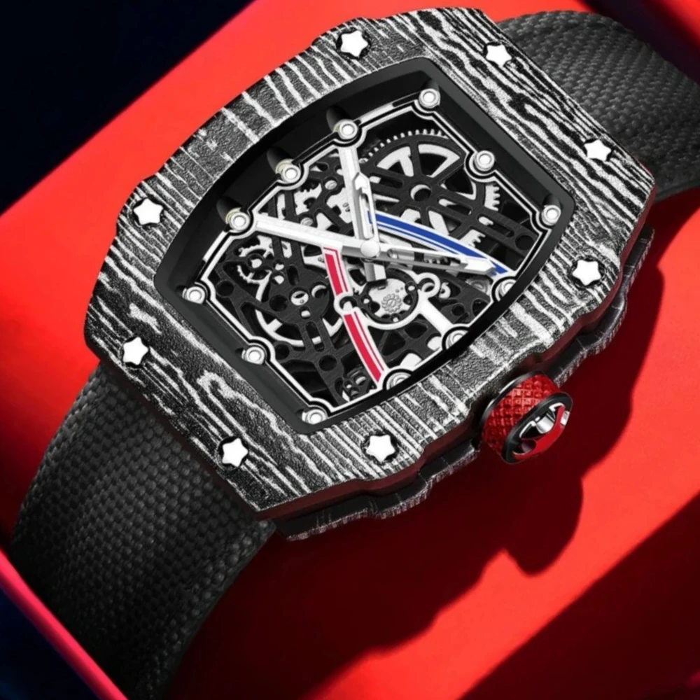 Luxury Ultra Slim Barrel Shaped Fashionable Tonneau New Best Selling Quartz Watch Men's Waterproof Brand AAA Men's Watch Relogio