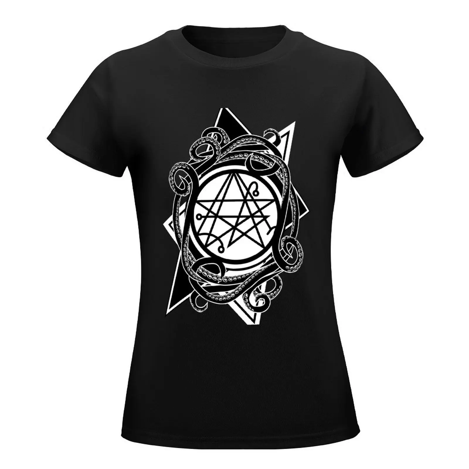 Necronomicon gate - Sigil of the gateway T-Shirt animal print shirt for girls hippie clothes kawaii clothes Blouse Top Women