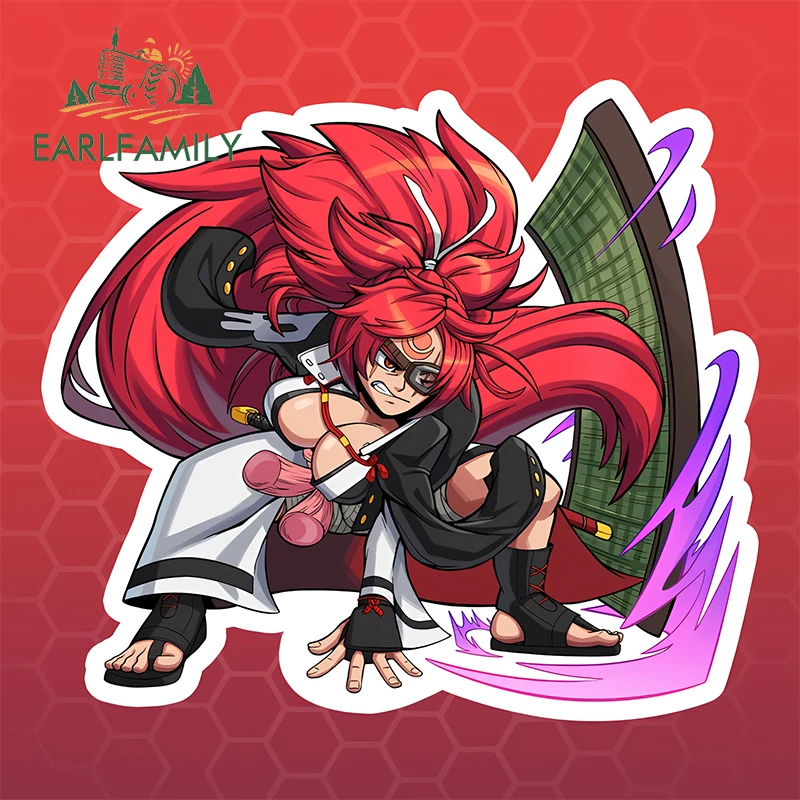 EARLFAMILY Baiken Guilty Gear Strive Car Stickers Fighter Breasts Boobs Hero Car Accessories Scratch Proof Laptop Graphics