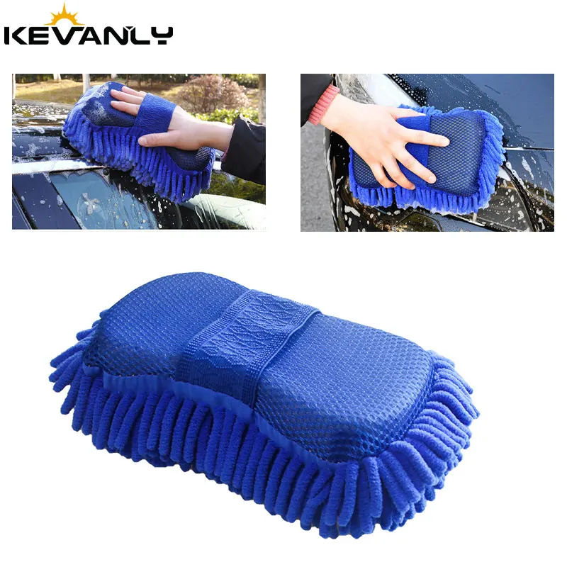 

1PCS Car Wash Microfiber Car Washer Sponge Cleaning Car Care Detailing Brushes Washing Towel Auto Gloves Styling Accessories