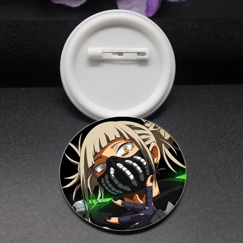 32/44/58mm My Hero Academia Anime Badge Mina Ashido Jirou Hanta Sero Cartoon Handmade Brooch Fans Collection Pins Accessories