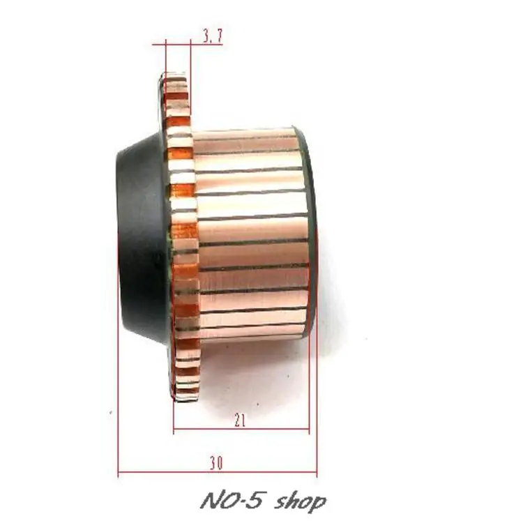 5pcs 16.5x33.3(50.5)x30 Copper Bars Electric Motor Commutator