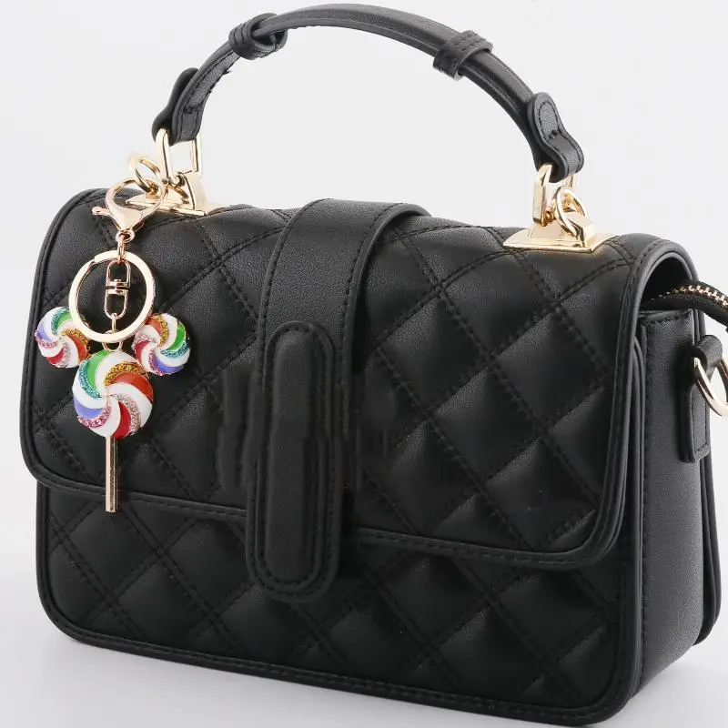 Lollipop-Taschenanhänger, süßer Regenbogen-Bonbon-Patchwork, niedlicher Strass-Anhänger, kreativer Anhänger für Rucksack, kleines Geschenk für Teenager – Detail 8