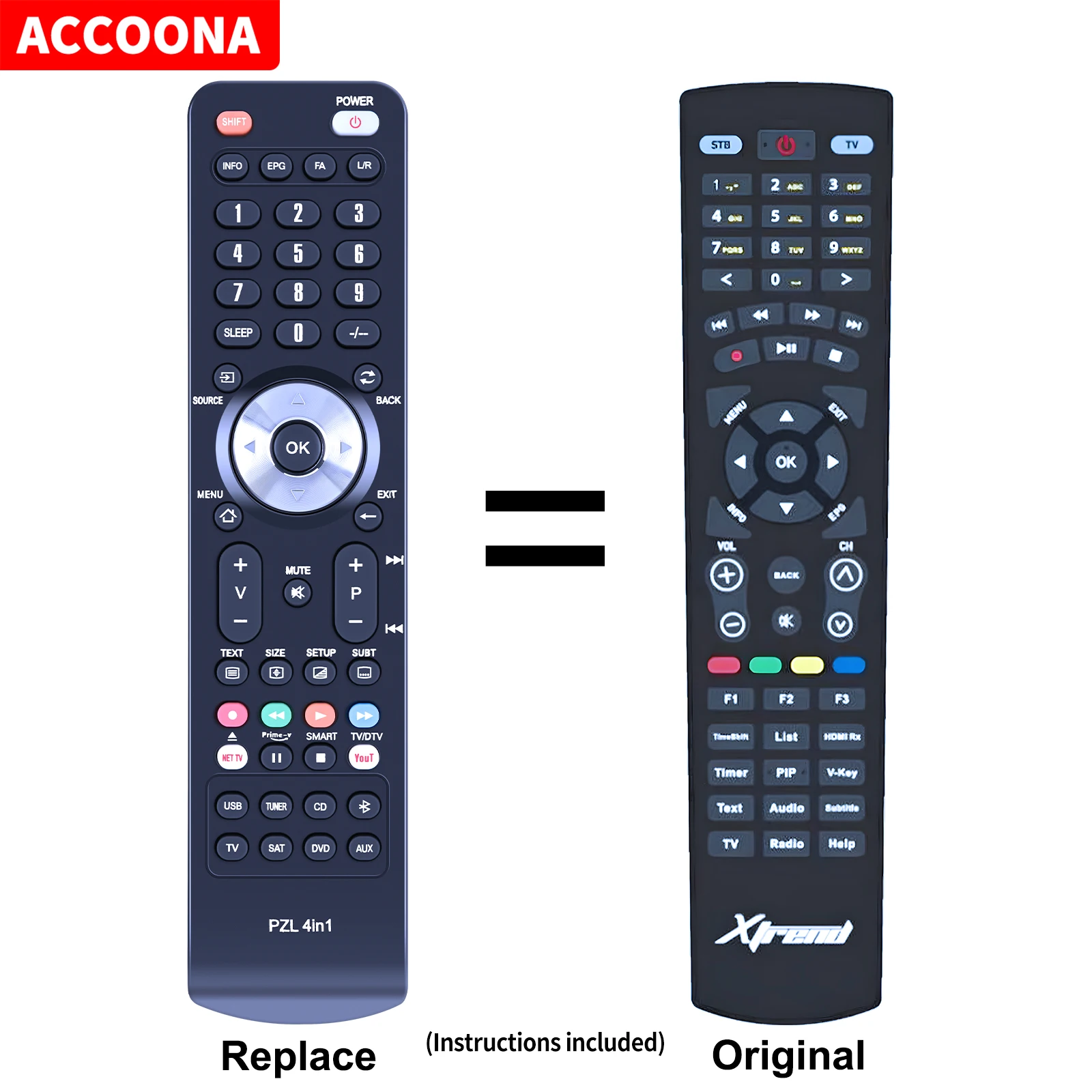 

Remote control for Xtrend ET10000 Et 10000 ET-10000 ET-8000 ET8000