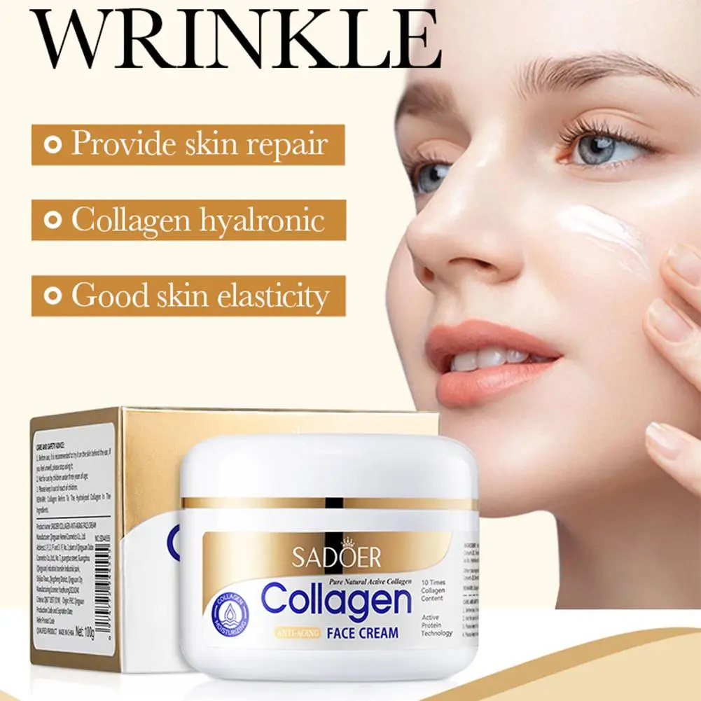 Collagen Wrinkle Removal Cream Fade Fine Lines Firming Lifting Anti-aging Improve Puffiness Moisturizing Tighten Beauty Care