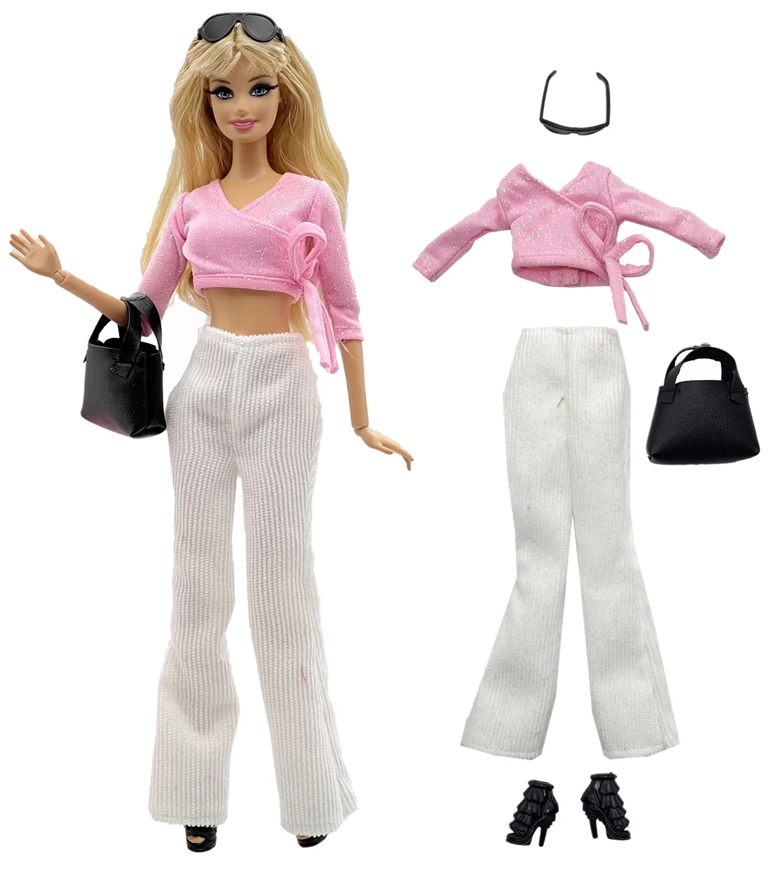 1 Set Cloth Doll Accessories Fashion Model Casual Wear Cool Clothes for 30cm Barbie Doll Kids or Birthday Gift