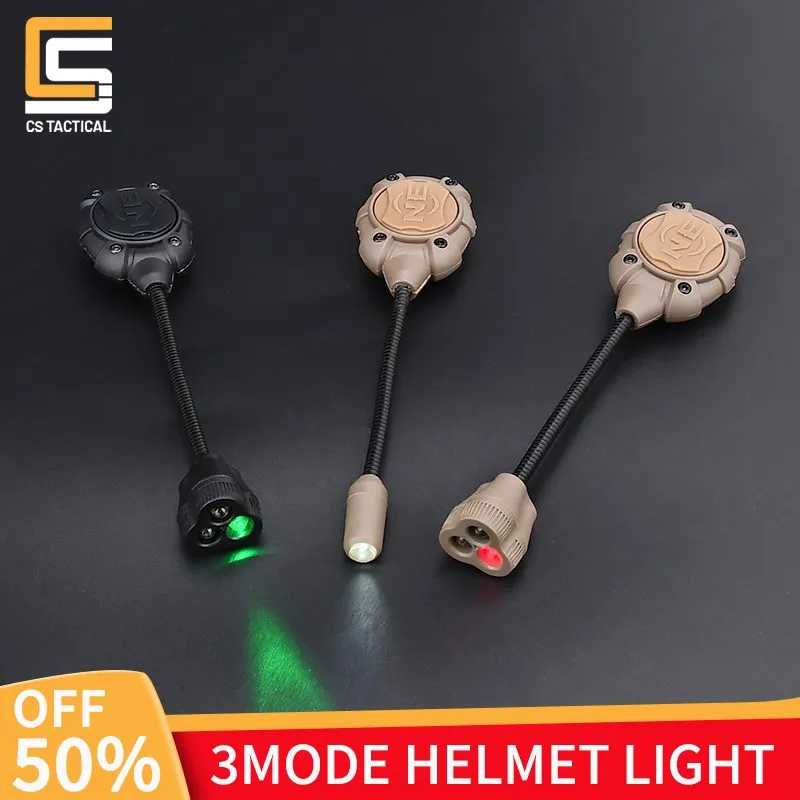 Taktyczna szybka latarka Airsoft lampka na kask lampa stroboskopowa Mpls 3 Mode lampka na kask LED akcesoria do latarka bezpieczeństwa survivalowego