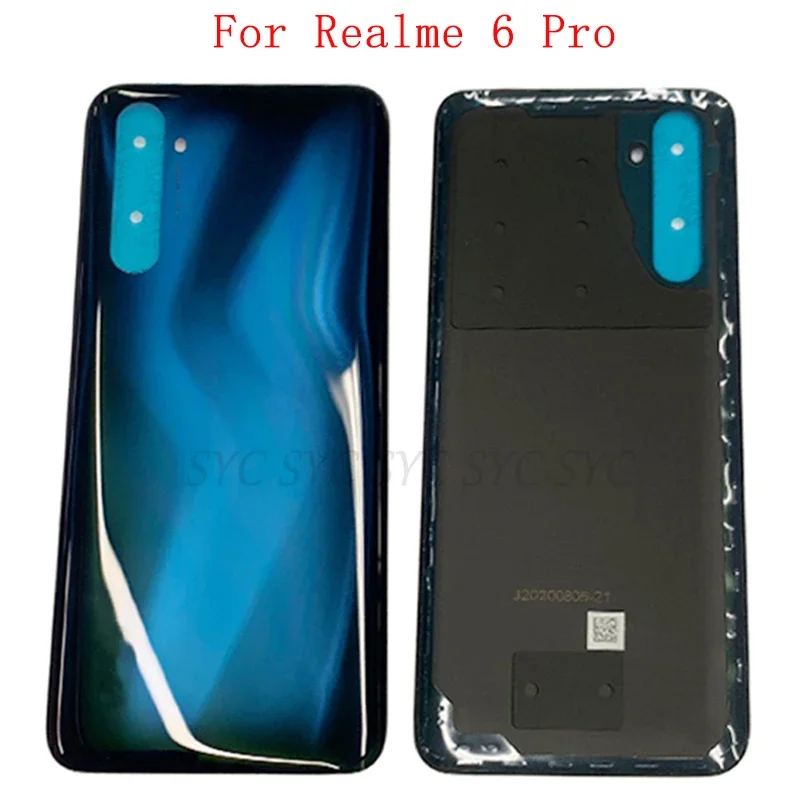 

Задняя крышка батарейного отсека для Realme 6 Pro, задняя крышка с деталями для ремонта логотипа