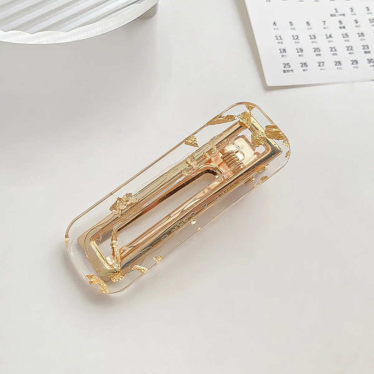 

Элегантная заколка для волос с леопардовым принтом, акриловый квадратный дизайн, винтажный стиль, зажим для ежедневного использования