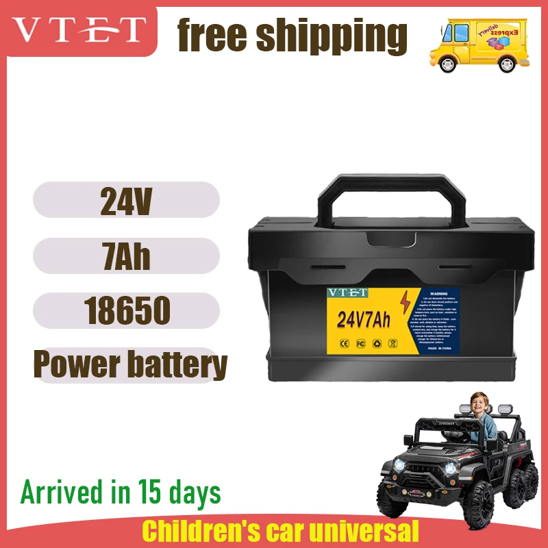 

2025NEW24V 7Ah18650 lithium battery pack for children's electric vehicles universal battery portable and durable reserve battery