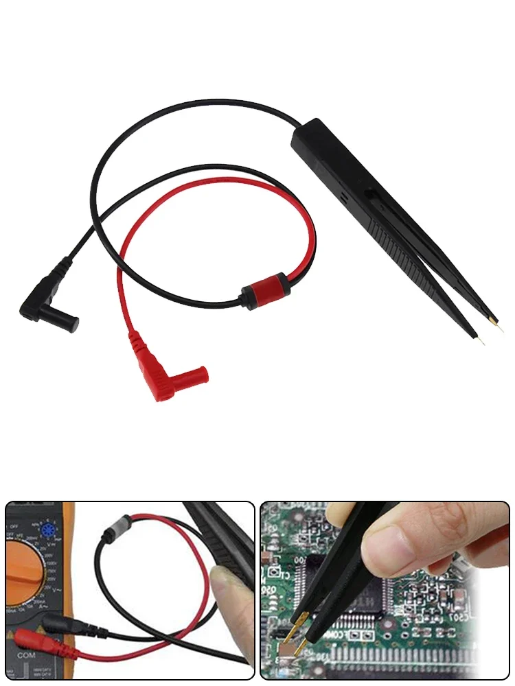 Clip Test Pen Clip Multimeter Probe Tweezers Patch For Capacitance Inductance Resistor Chip Components Multi-Use Electric