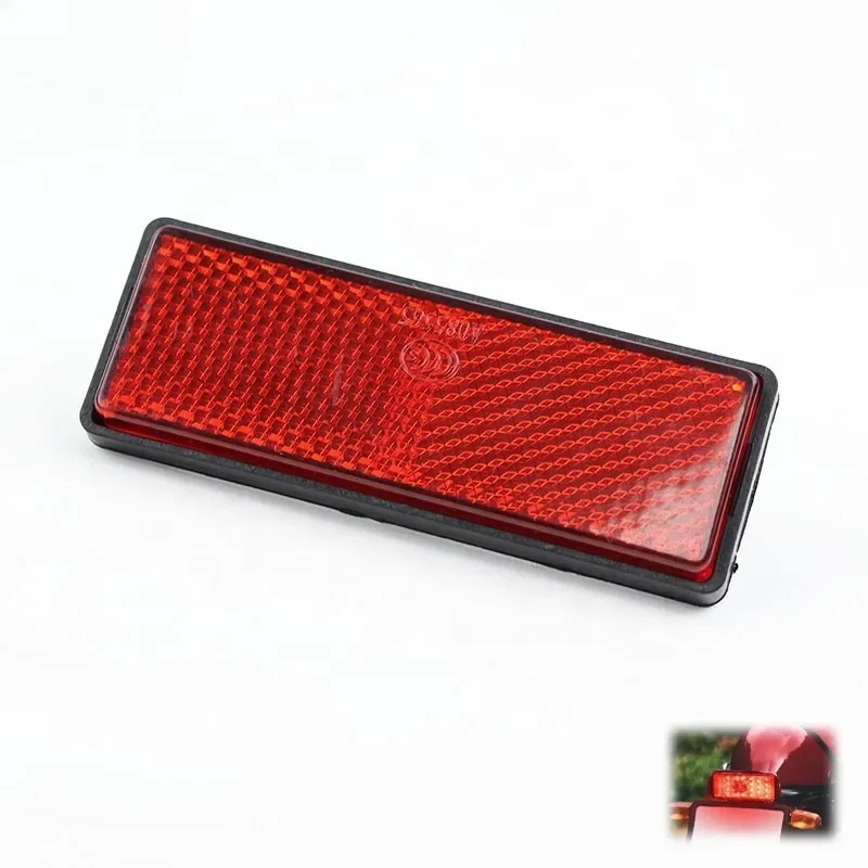 AliExpress NONE Motorcycle Reflective Plate Scooter Quad Rectangle Reflective Plate Warning Reflector for Universal Pit Dirt Bike Yamaha