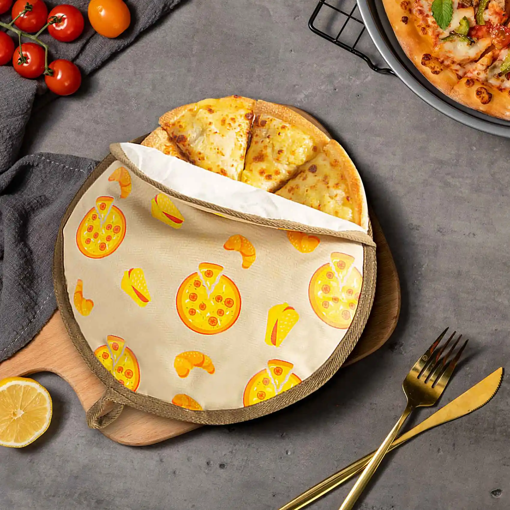 1Pack 12Inch Tortilla Pancake Warmer Pouch Microwavable Insulated Food Cooler Bag, for Corn Flour Burrito Pancake Warm image 3