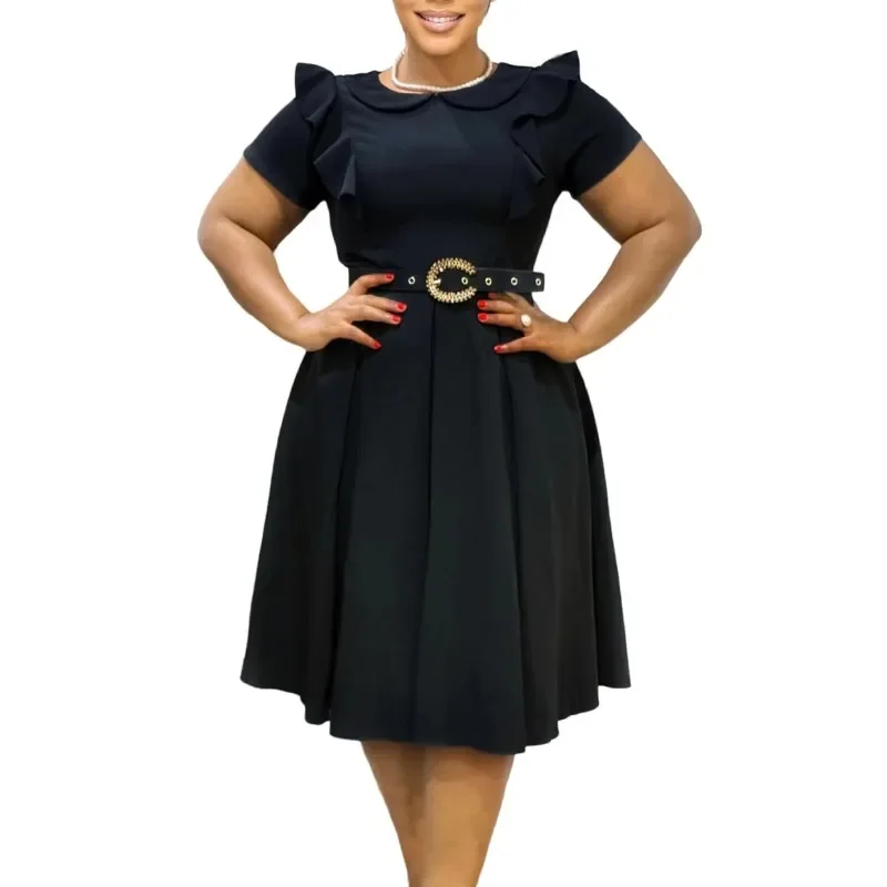 

Dashiki African Dresses for Women Summer Fashion Africa Short Sleeve Polyester Party Evening Gowns S-3XL African Clothes Outfits