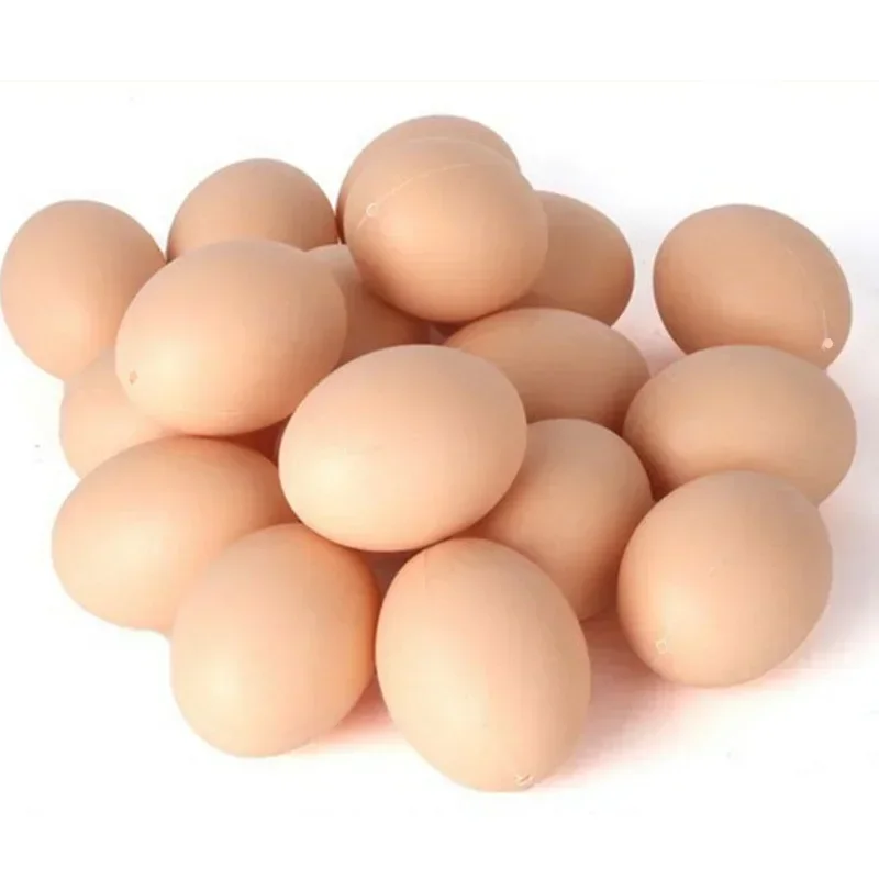 Huevos falsos pequeños de 5,5x4cm, suministros para animales de granja, accesorios para jaulas, guía de nido de pollo, pintura de huevos, 5/10 piezas